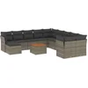 Image de vidaXL - 12-delige - Loungeset - met - kussens - poly - rattan - grijs