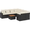 Image de vidaXL - 9-delige - Loungeset - met - kussens - poly - rattan - zwart