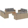 Image de vidaXL - 13-delige - Loungeset - met - kussens - poly - rattan - beige