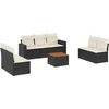 Image de vidaXL - 8-delige - Loungeset - met - kussens - poly - rattan - zwart