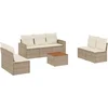 Image de vidaXL - 8-delige - Loungeset - met - kussens - poly - rattan - beige
