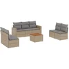 Image de vidaXL - 8-delige - Loungeset - met - kussens - poly - rattan - beige