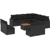 Image de vidaXL - 12-delige - Loungeset - met - kussens - poly - rattan - zwart