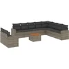 Image de vidaXL - 11-delige - Loungeset - met - kussens - poly - rattan - grijs