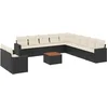 Image de vidaXL - 12-delige - Loungeset - met - kussens - poly - rattan - zwart