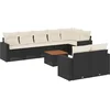 Image de vidaXL - 9-delige - Loungeset - met - kussens - poly - rattan - zwart