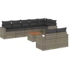 Image de vidaXL - 9-delige - Loungeset - met - kussens - poly - rattan - grijs