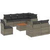 Image de vidaXL - 9-delige - Loungeset - met - kussens - poly - rattan - grijs