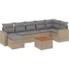 Image de vidaXL - 8-delige - Loungeset - met - kussens - poly - rattan - beige