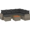 Image de vidaXL - 8-delige - Loungeset - met - kussens - poly - rattan - grijs