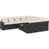 Image de vidaXL - 11-delige - Loungeset - met - kussens - poly - rattan - zwart