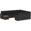 Image de vidaXL - 11-delige - Loungeset - met - kussens - poly - rattan - zwart