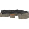 Image de vidaXL - 11-delige - Loungeset - met - kussens - poly - rattan - grijs