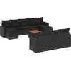 Image de vidaXL - 11-delige - Loungeset - met - kussens - poly - rattan - zwart