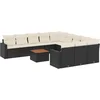 Image de vidaXL - 12-delige - Loungeset - met - kussens - poly - rattan - zwart