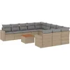 Image de vidaXL - 12-delige - Loungeset - met - kussens - poly - rattan - beige