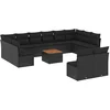 Image de vidaXL - 13-delige - Loungeset - met - kussens - poly - rattan - zwart