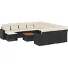 Image de vidaXL - 13-delige - Loungeset - met - kussens - poly - rattan - zwart