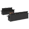 Image de vidaXL - 8-delige - Loungeset - met - kussens - poly - rattan - zwart