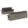 Image de vidaXL - 8-delige - Loungeset - met - kussens - poly - rattan - grijs