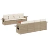 Image de vidaXL - 9-delige - Loungeset - met - kussens - poly - rattan - beige
