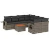 Image de vidaXL - 9-delige - Loungeset - met - kussens - poly - rattan - grijs