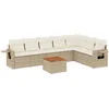 Image de vidaXL - 8-delige - Loungeset - met - kussens - poly - rattan - beige