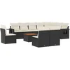 Image de vidaXL - 11-delige - Loungeset - met - kussens - poly - rattan - zwart