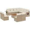 Image de vidaXL - 12-delige - Loungeset - met - kussens - poly - rattan - beige