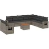 Image de vidaXL - 11-delige - Loungeset - met - kussens - poly - rattan - grijs