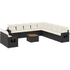 Image de vidaXL - 12-delige - Loungeset - met - kussens - poly - rattan - zwart