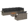 Image de vidaXL - 9-delige - Loungeset - met - kussens - poly - rattan - grijs