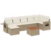Image de vidaXL - 8-delige - Loungeset - met - kussens - poly - rattan - beige