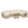 Image de vidaXL - 9-delige - Loungeset - met - kussens - poly - rattan - beige