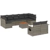 Image de vidaXL - 10-delige - Loungeset - met - kussens - poly - rattan - grijs