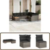 Image de vidaXL - 10-delige - Loungeset - met - kussens - poly - rattan - grijs