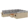 Image de vidaXL - 11-delige - Tuinset - met - kussens - poly - rattan - beige