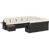 Image de vidaXL - 11-delige - Loungeset - met - kussens - poly - rattan - zwart