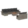 Image de vidaXL - 10-delige - Loungeset - met - kussens - poly - rattan - grijs