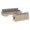 Image de vidaXL - 11-delige - Tuinset - met - kussens - poly - rattan - beige