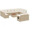 Image de vidaXL - 13-delige - Loungeset - met - kussens - poly - rattan - beige