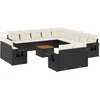 Image de vidaXL - 14-delige - Loungeset - met - kussens - poly - rattan - zwart