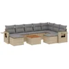 Image de vidaXL - 10-delige - Loungeset - met - kussens - poly - rattan - beige