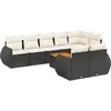 Image de vidaXL - 9-delige - Loungeset - met - kussens - poly - rattan - zwart