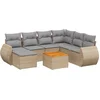 Image de vidaXL - 8-delige - Loungeset - met - kussens - poly - rattan - beige