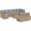 Image de vidaXL - 10-delige - Loungeset - met - kussens - poly - rattan - beige