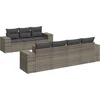 Image de vidaXL - 8-delige - Loungeset - met - kussens - poly - rattan - grijs