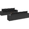 Image de vidaXL - 9-delige - Loungeset - met - kussens - poly - rattan - zwart