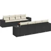 Image de vidaXL - 9-delige - Loungeset - met - kussens - poly - rattan - zwart