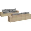 Image de vidaXL - 9-delige - Loungeset - met - kussens - poly - rattan - beige